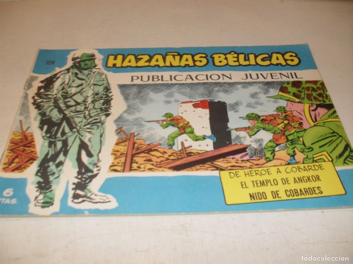 Tebeos: HAZA&Ntilde;AS BELICAS,S.AZUL,N&ordm; 328.DE HEROE A COBARDE,DE BOIX,DE 370.TORAY,1957
