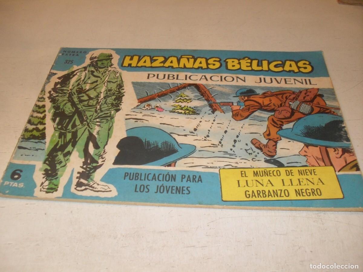 Tebeos: HAZA&Ntilde;AS BELICAS,S.AZUL,N&ordm; 325,EL MU&Ntilde;ECO DE NIEVE,DE BOIX,DE 370.TORAY,1957