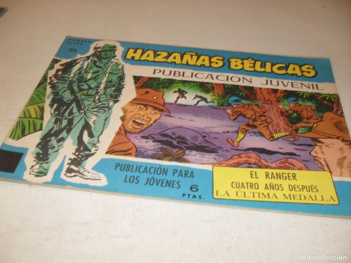 Tebeos: HAZA&Ntilde;AS BELICAS,S.AZUL,N&ordm; 324,EL RANGER,DE BOIX,DE 370.TORAY,1957