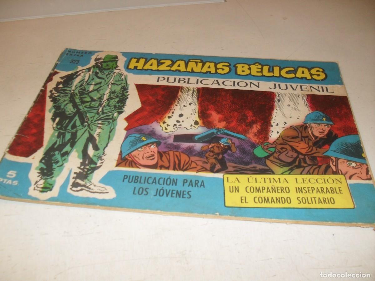 Tebeos: HAZA&Ntilde;AS BELICAS,S.AZUL,N&ordm; 323,LA ULTIMA LECCION,DE BOIX,DE 370.TORAY,1957