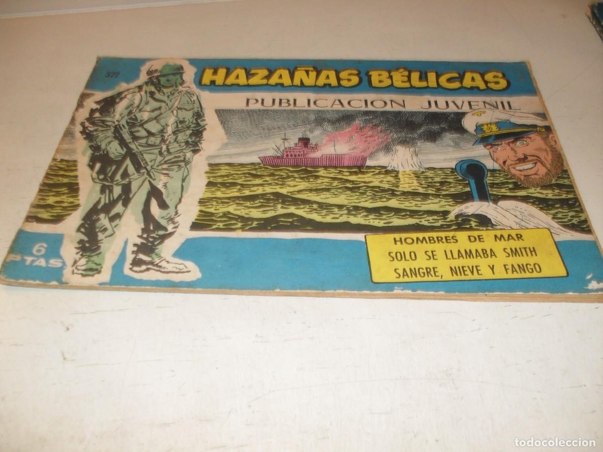 Tebeos: HAZA&Ntilde;AS BELICAS,S.AZUL,N&ordm; 322,HOMBRES DE MAR,DE BOIX,DE 370.TORAY,1957