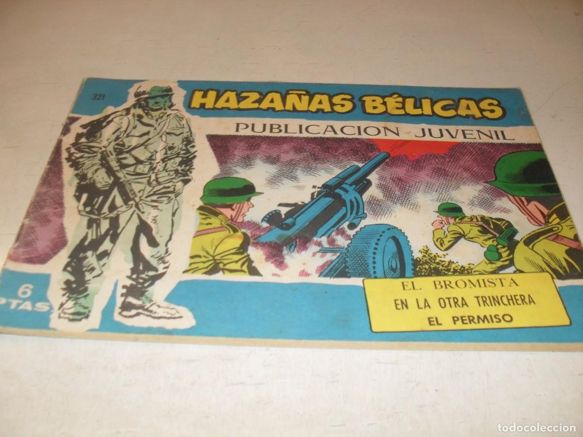 Tebeos: HAZA&Ntilde;AS BELICAS,S.AZUL,N&ordm; 321,EL BROMISTA,DE BOIX,DE 370.TORAY,1957