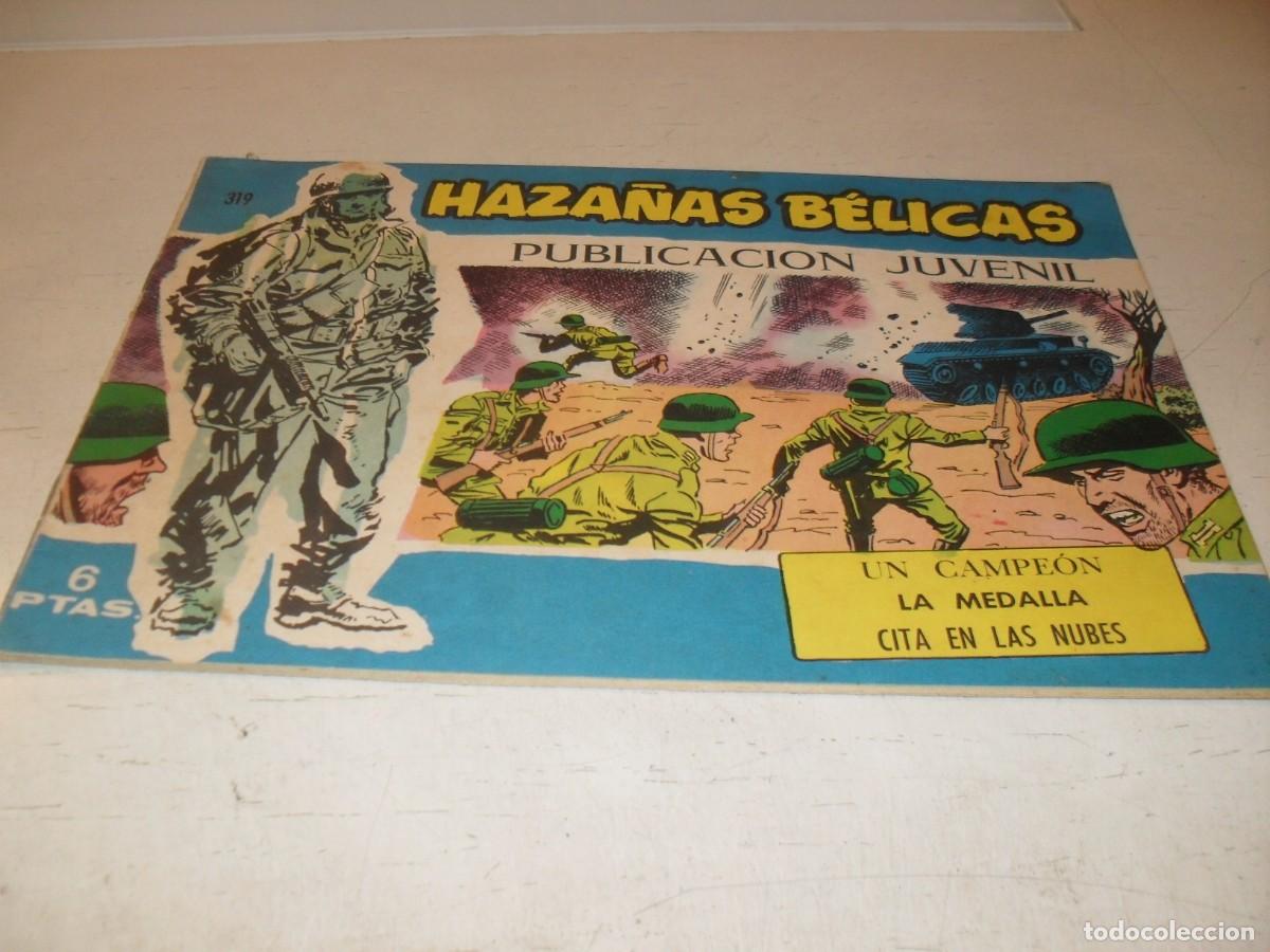 Tebeos: HAZA&Ntilde;AS BELICAS,S.AZUL,N&ordm; 319,EL CAMPEON,DE BOIX,DE 370.TORAY,1957