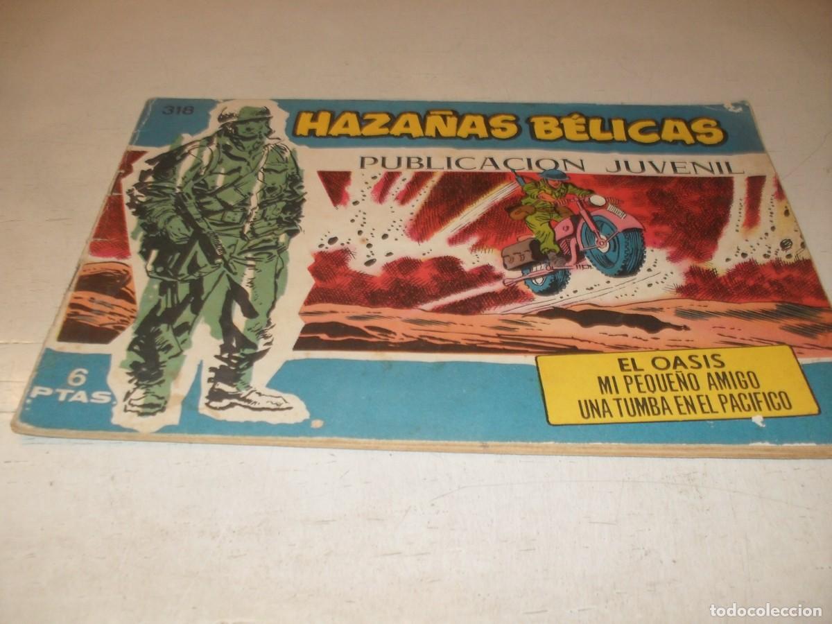 Tebeos: HAZA&Ntilde;AS BELICAS,S.AZUL,N&ordm; 318,EL OASIS,DE BOIX,DE 370.TORAY,1957