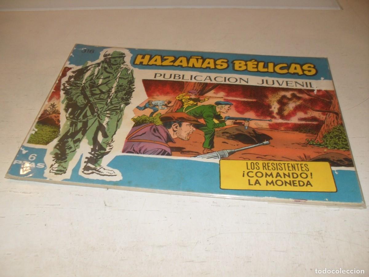 Tebeos: HAZA&Ntilde;AS BELICAS,S.AZUL,N&ordm; 316,LOS RESISTENTES,DE BOIX,DE 370.TORAY,1957