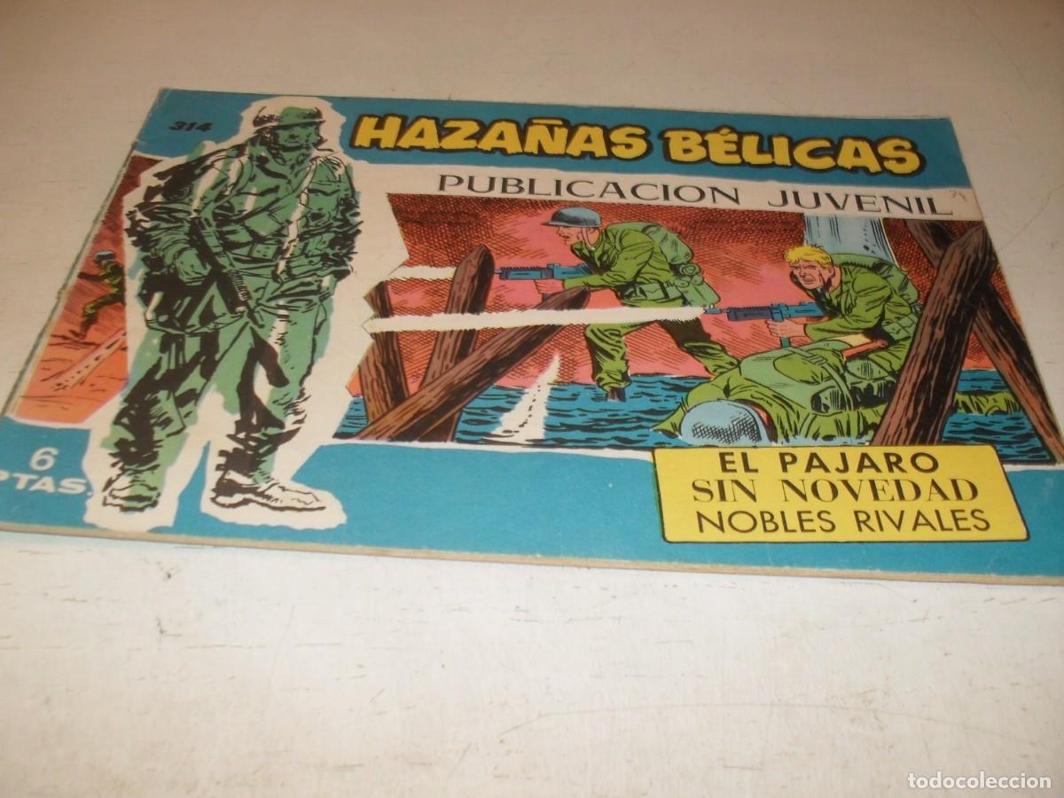 Tebeos: HAZA&Ntilde;AS BELICAS,S.AZUL,N&ordm; 314,EL PAJARO,DE BOIX,DE 370.TORAY,1957