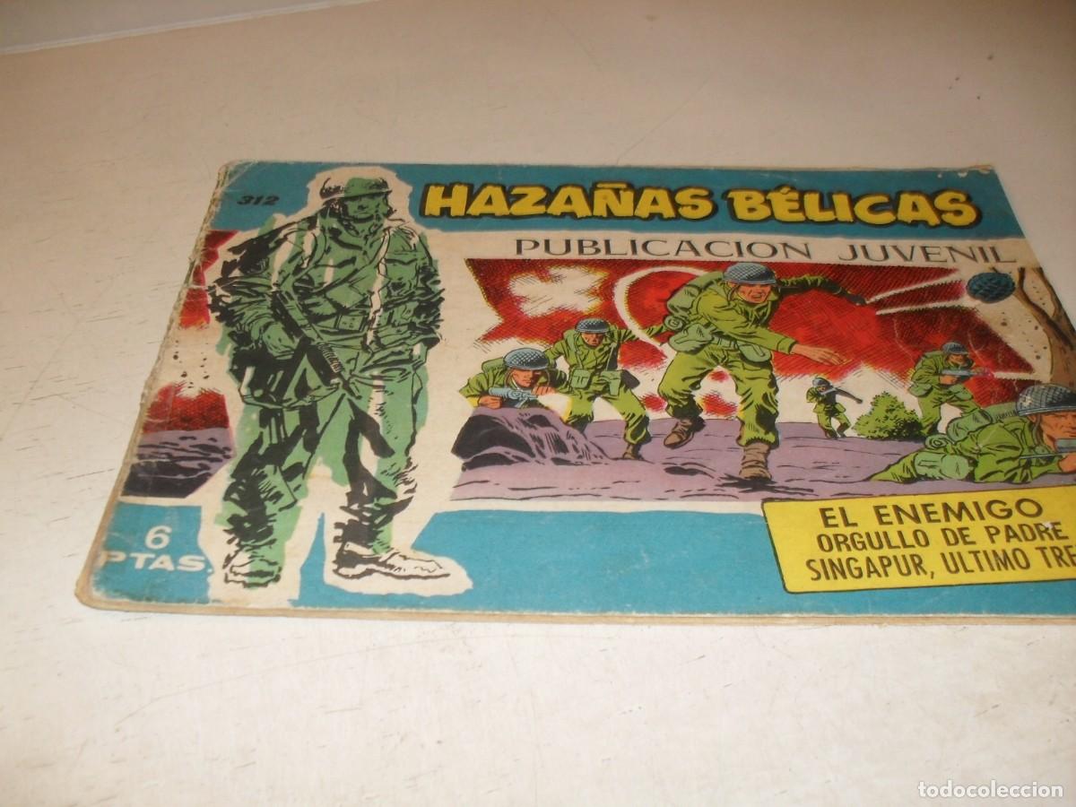 Tebeos: HAZA&Ntilde;AS BELICAS,S.AZUL,N&ordm; 312,EL ENEMIGO,DE BOIX,DE 370.TORAY,1957