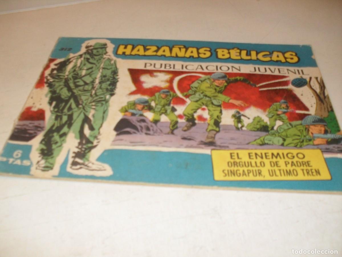 Tebeos: HAZA&Ntilde;AS BELICAS,S.AZUL,N&ordm; 312,EL ENEMIGO,DE BOIX,DE 370.TORAY,1957
