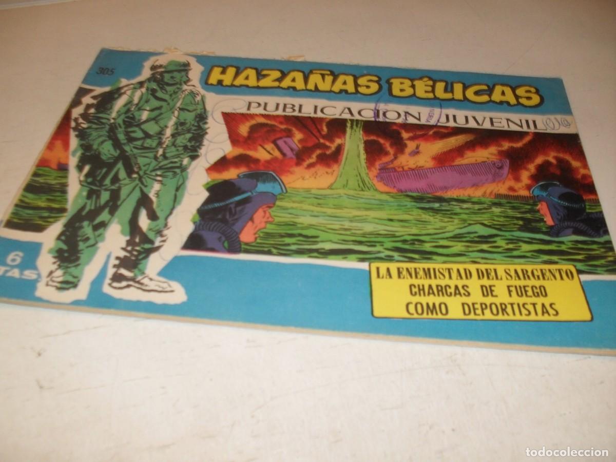 Tebeos: HAZA&Ntilde;AS BELICAS,S.AZUL,N&ordm; 305,LA ENEMISTAD DEL SARGENTO,DE BOIX,DE 370.TORAY,1957