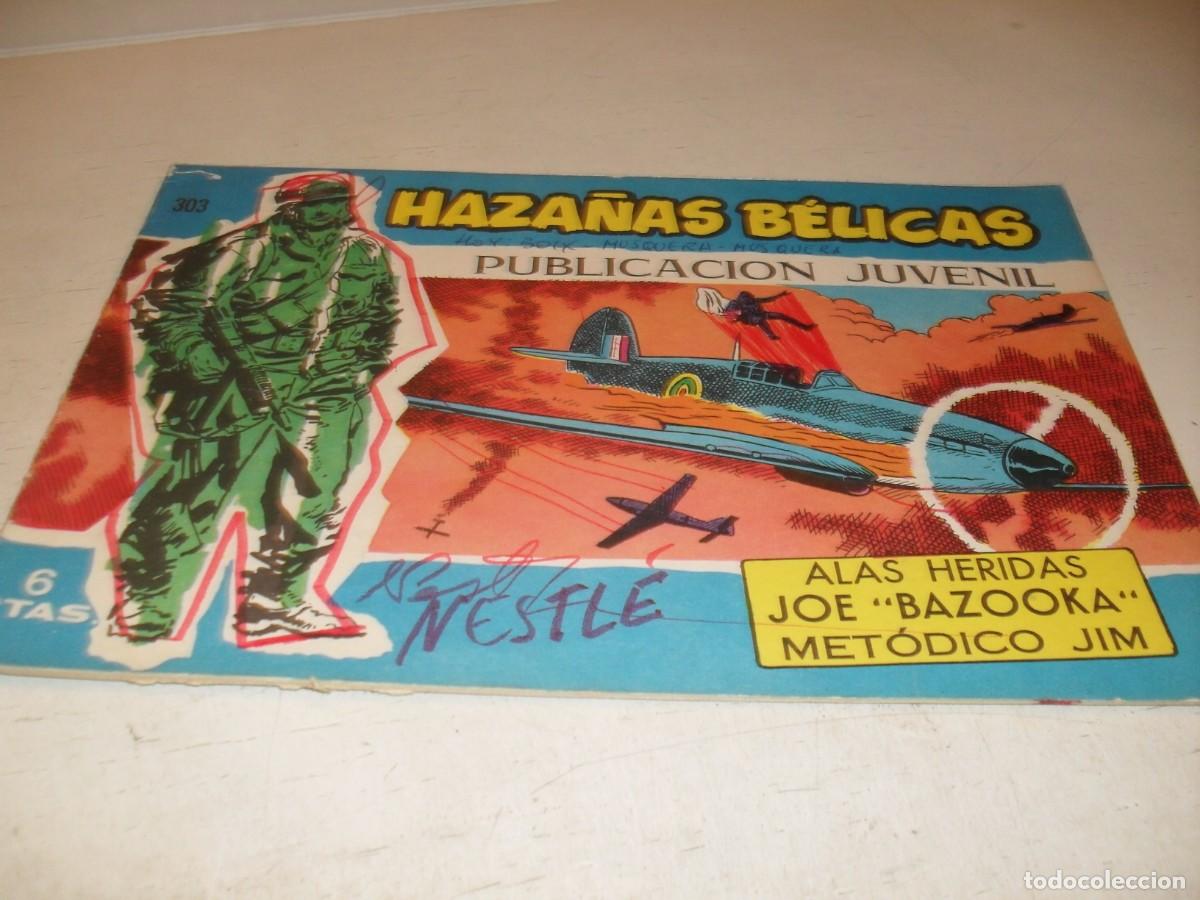 Tebeos: HAZA&Ntilde;AS BELICAS,S.AZUL,N&ordm; 303,ALAS HEROICAS,DE BOIX,DE 370.TORAY,1957