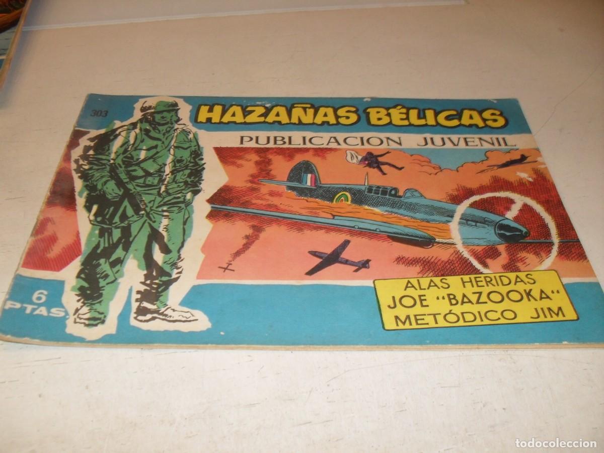 Tebeos: HAZA&Ntilde;AS BELICAS,S.AZUL,N&ordm; 303,ALAS HEROICAS,DE BOIX,DE 370.TORAY,1957
