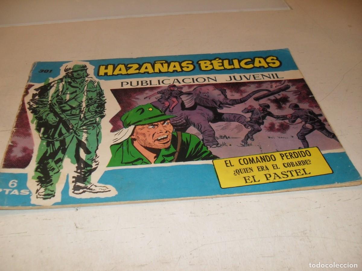 Tebeos: HAZA&Ntilde;AS BELICAS,S.AZUL,N&ordm; 301,EL COMANDO PERDIDO,DE BOIX,DE 370.TORAY,1957
