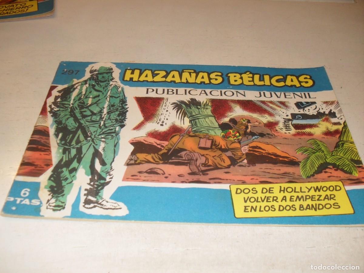 Tebeos: HAZA&Ntilde;AS BELICAS,S.AZUL,N&ordm; 297,DOS DE HOLLYWOOD,DE BOIX,DE 370.TORAY,1957
