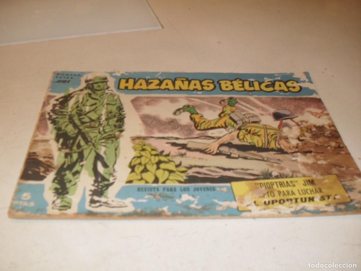 Tebeos: HAZA&Ntilde;AS BELICAS,S.AZUL,N&ordm; 281,EN CONTRAPORTADA FICHA DE JAIME BLASCO,DIBUJANT,DE 370.TORAY,1957