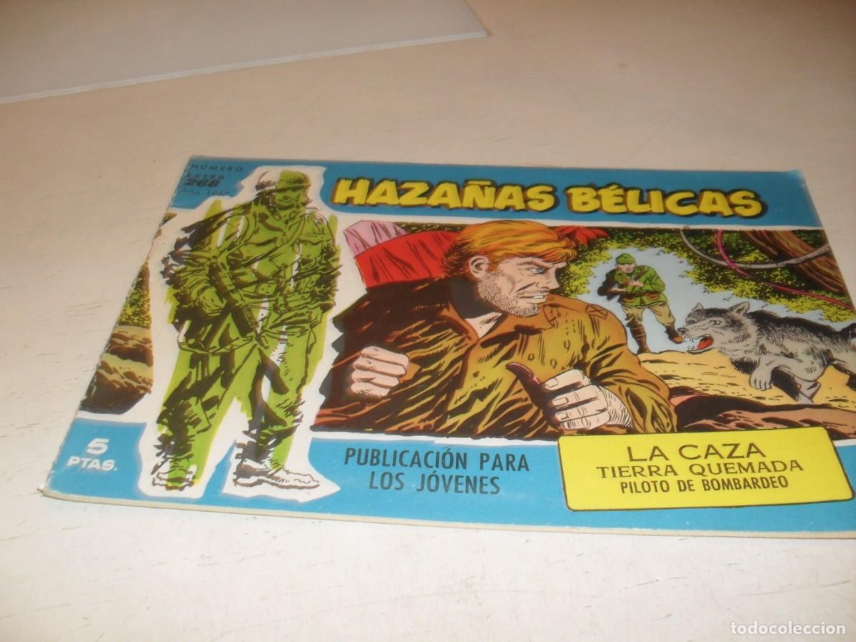 Tebeos: HAZA&Ntilde;AS BELICAS,S.AZUL,N&ordm; 268,LA CAZA,DE BOIX,DE 370.TORAY,1957