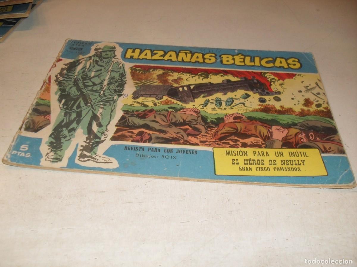 Tebeos: HAZA&Ntilde;AS BELICAS,S.AZUL,N&ordm; 265,MISION PARA UN INUTIL,DE BOIX,DE 370.TORAY,1957