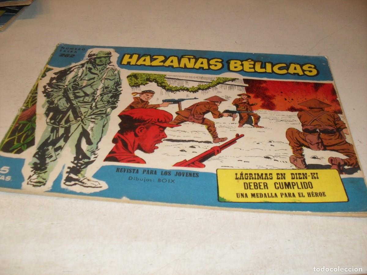 Tebeos: HAZA&Ntilde;AS BELICAS,S.AZUL,N&ordm; 262,LAGRIMAS EN DIEN-KI,DE BOIX,DE 370.TORAY,1957