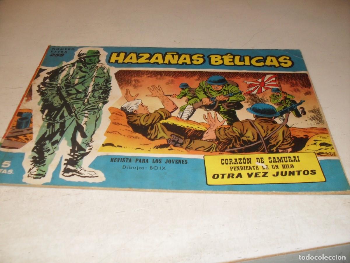 Tebeos: HAZA&Ntilde;AS BELICAS,S.AZUL,N&ordm; 259,CORAZON DE SAMURAI,DE BOIX,DE 370.TORAY,1957