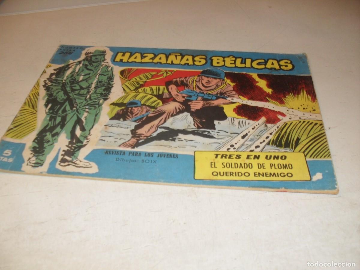 Tebeos: HAZA&Ntilde;AS BELICAS,S.AZUL,N&ordm; 256,TRES EN UNO,DE BOIX,DE 370.TORAY,1957