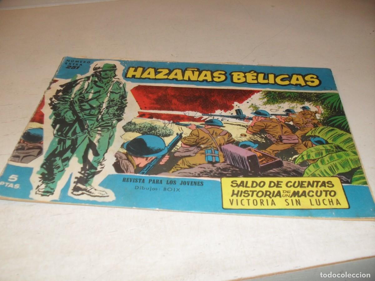 Tebeos: HAZA&Ntilde;AS BELICAS,S.AZUL,N&ordm; 251,SALDO DE CUENTAS,DE BOIX,DE 370.TORAY,1957