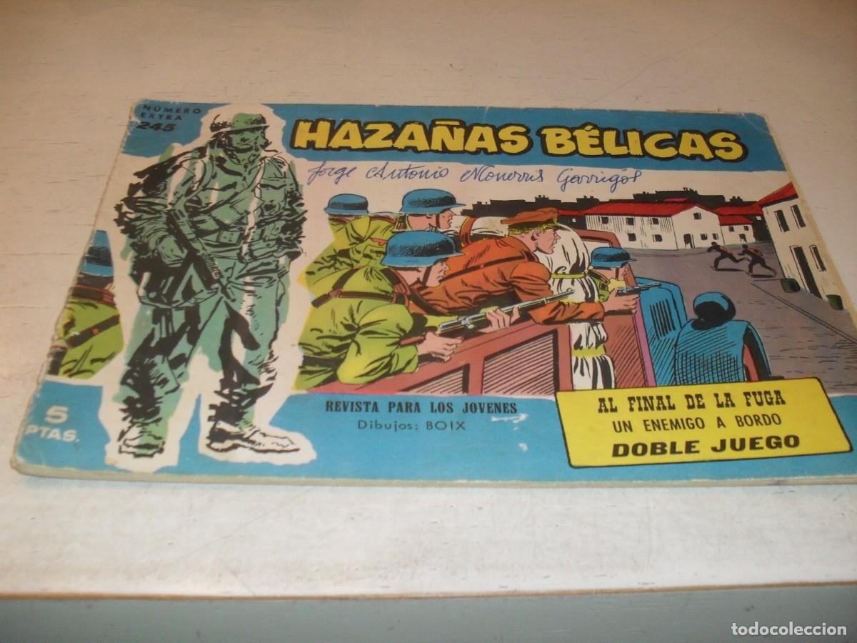 Tebeos: HAZA&Ntilde;AS BELICAS,S.AZUL,N&ordm; 245,AL FINAL DE LA FUGA,DE BOIX,DE 370.TORAY,1957