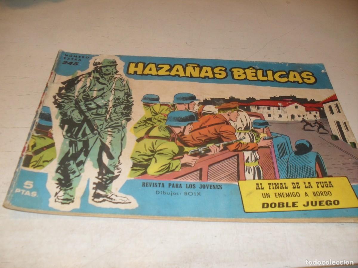 Tebeos: HAZA&Ntilde;AS BELICAS,S.AZUL,N&ordm; 245,AL FINAL DE LA FUGA,DE BOIX,DE 370.TORAY,1957