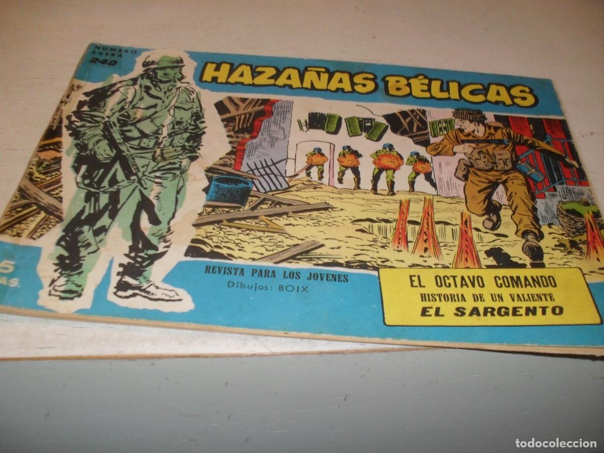 Tebeos: HAZA&Ntilde;AS BELICAS,S.AZUL,N&ordm; 240,EL OCTAVO COMANDO,DE BOIX,DE 370.TORAY,1957