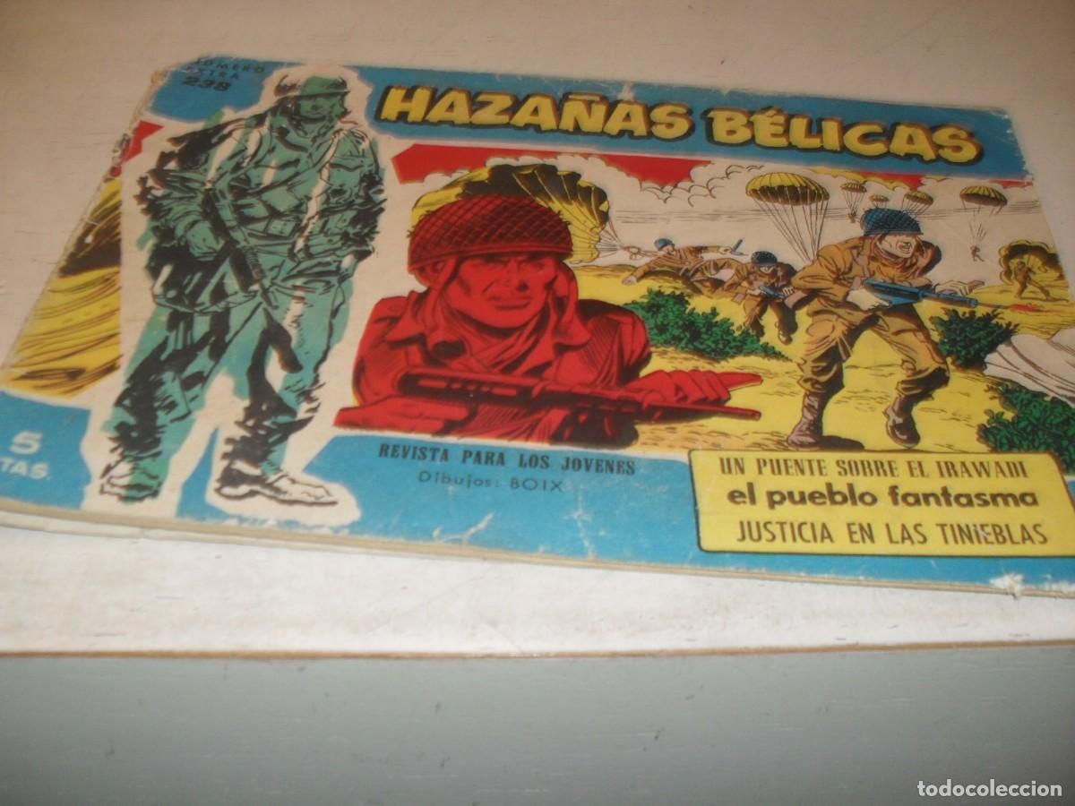 Tebeos: HAZA&Ntilde;AS BELICAS,S.AZUL,N&ordm; 238,UN PUENTE SOBRE EL IRAWADI,DE BOIX,DE 370.TORAY,1957