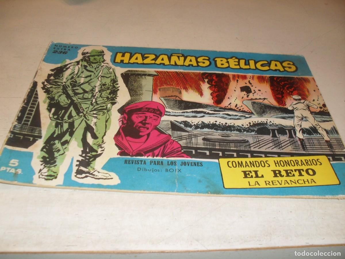 Tebeos: HAZA&Ntilde;AS BELICAS,S.AZUL,N&ordm; 236,COMANDOS HONORARIOS,DE BOIX,DE 370.TORAY,1957