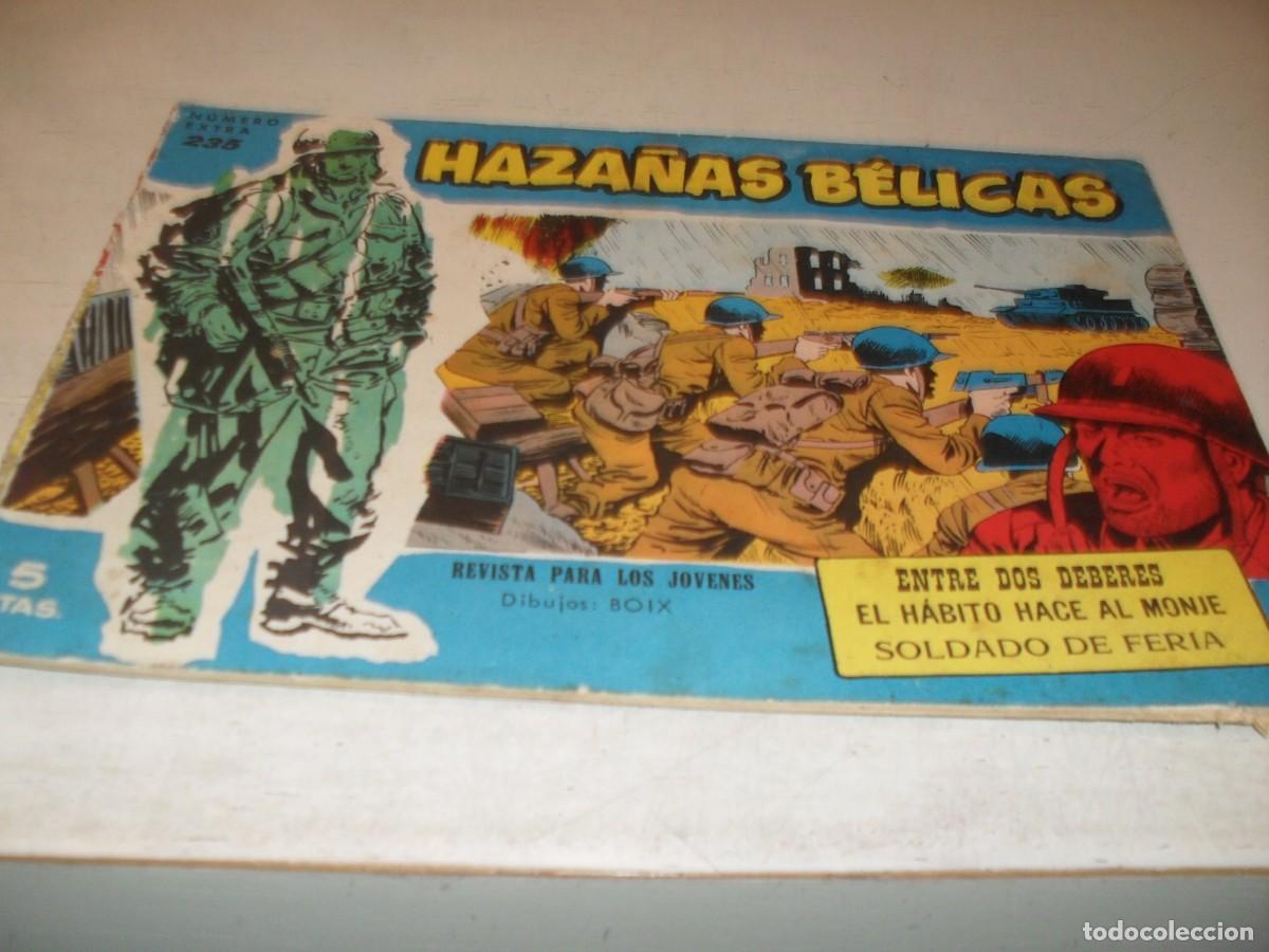 Tebeos: HAZA&Ntilde;AS BELICAS,S.AZUL,N&ordm; 235,ENTRE DOS DEBERES,DE BOIX,DE 370.TORAY,1957