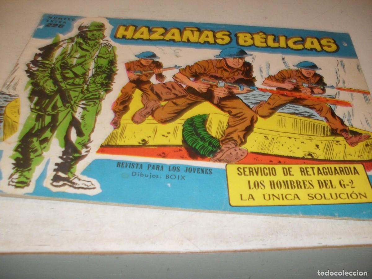 Tebeos: HAZA&Ntilde;AS BELICAS,S.AZUL,N&ordm; 228,SERVICIO DE RETAGUARDIA,DE BOIX,DE 370.TORAY,1957