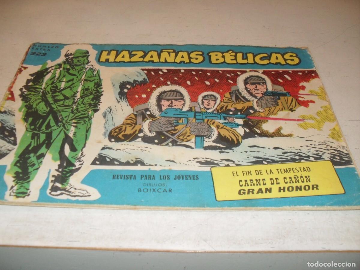 Tebeos: HAZA&Ntilde;AS BELICAS,S.AZUL,N&ordm; 223,EL FIN DE LA TEMPESTAD,DE BOIX,DE 370.TORAY,1957