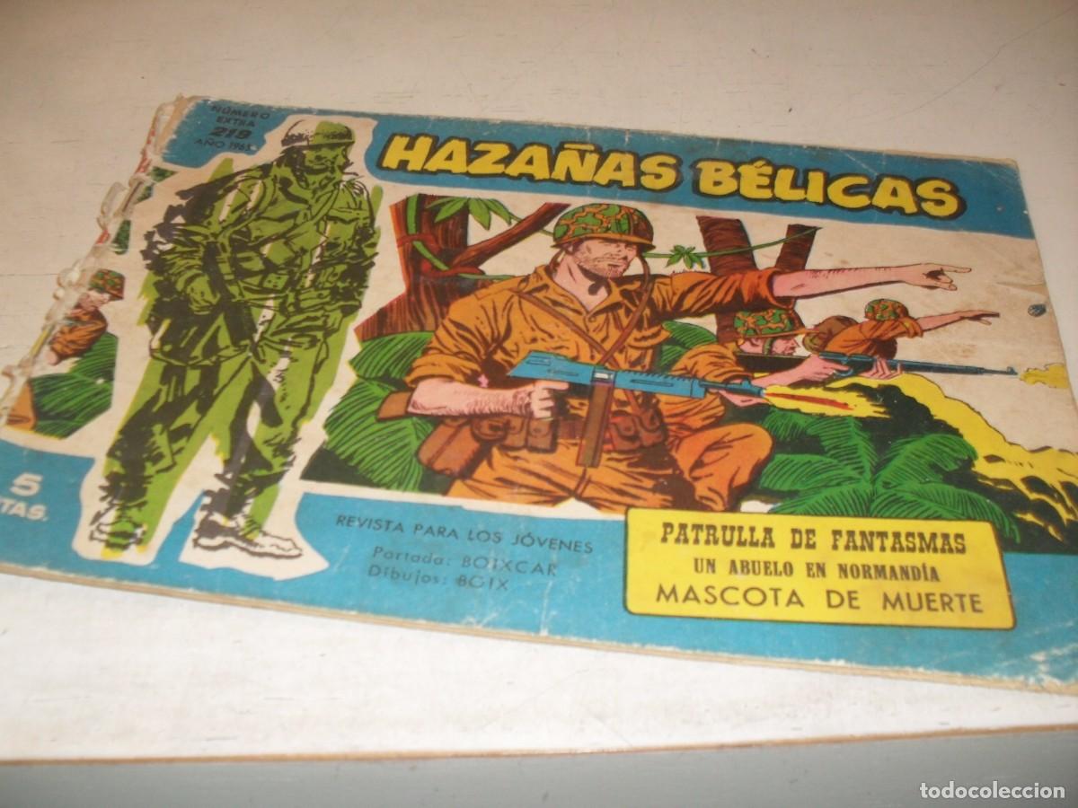 Tebeos: HAZA&Ntilde;AS BELICAS,S.AZUL,N&ordm; 219,PATRULLA DE FANTASMAS,DE BOIX,DE 370.TORAY,1957