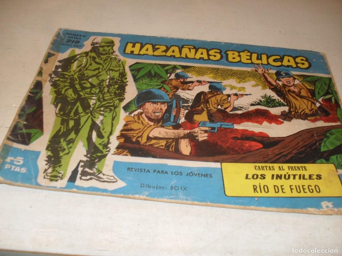 Tebeos: HAZA&Ntilde;AS BELICAS,S.AZUL,N&ordm; 218,CARTAS AL FRENTE,DE BOIX,DE 370.TORAY,1957