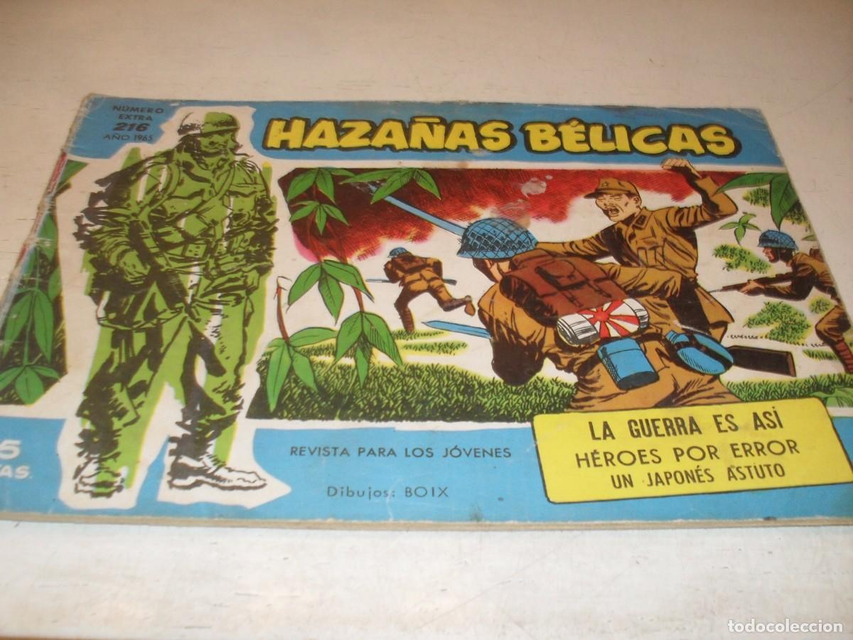 Tebeos: HAZA&Ntilde;AS BELICAS,S.AZUL,N&ordm; 216,LA GUERRA ES ASI,DE BOIX,DE 370.TORAY,1957