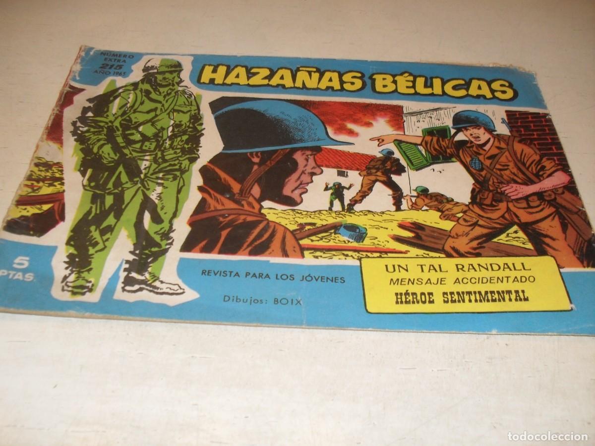 Tebeos: HAZA&Ntilde;AS BELICAS,S.AZUL,N&ordm; 215,UN TAL RANDALL,DE BOIX,DE 370.TORAY,1957