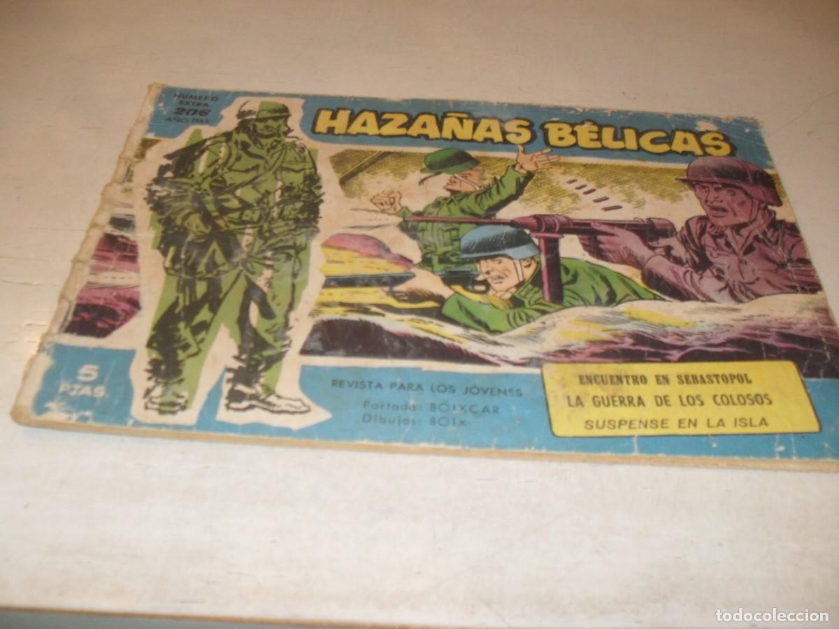 Tebeos: HAZA&Ntilde;AS BELICAS,S.AZUL,N&ordm; 206,ENCUENTRO EN SEBASTOPOL,DE BOIX,DE 370.TORAY,1957