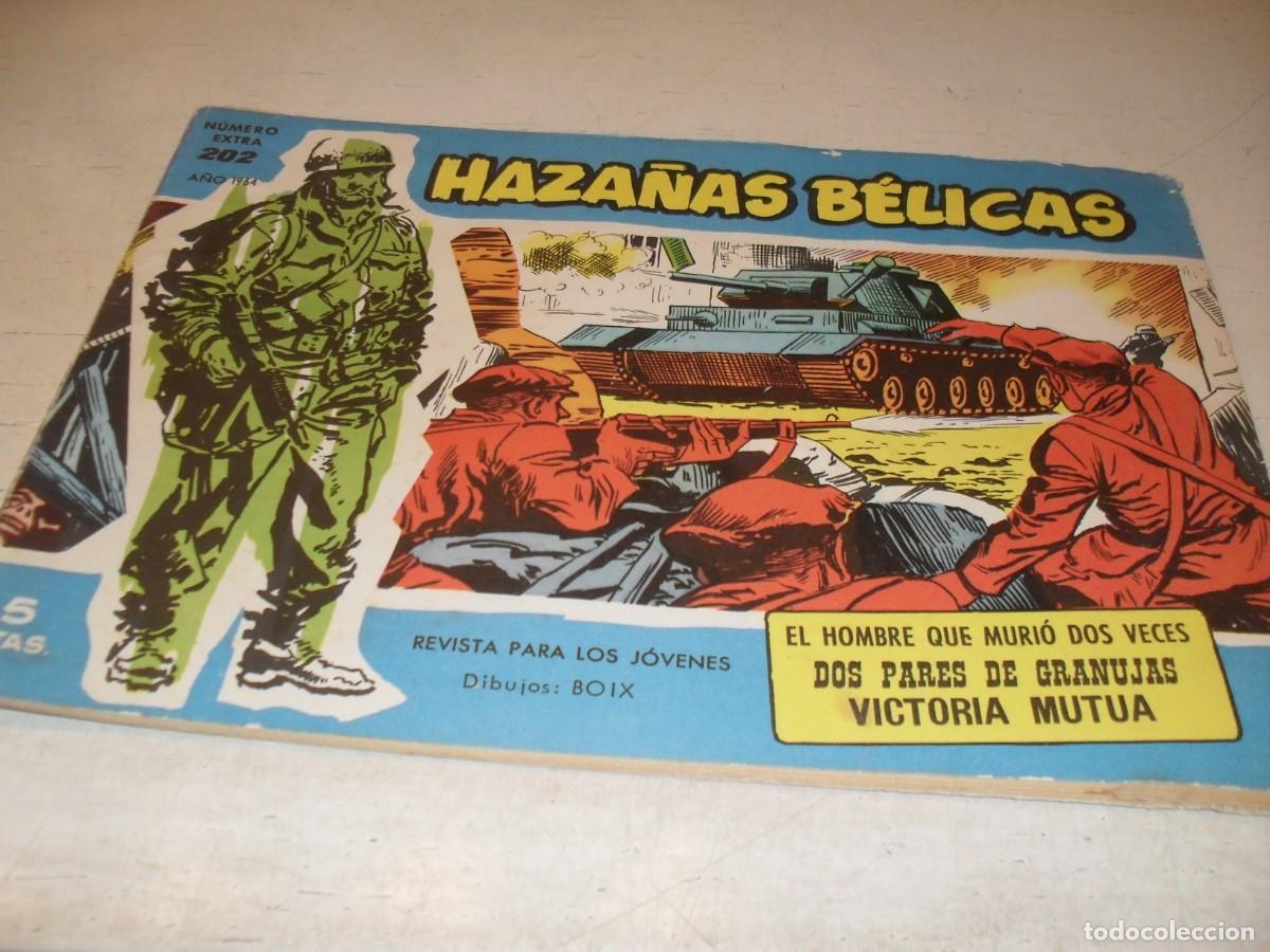 Tebeos: HAZA&Ntilde;AS BELICAS,S.AZUL,N&ordm; 202,EL HOMBRE QUE MURIO 2 VECES,DE BOIX,DE 370.TORAY,1957
