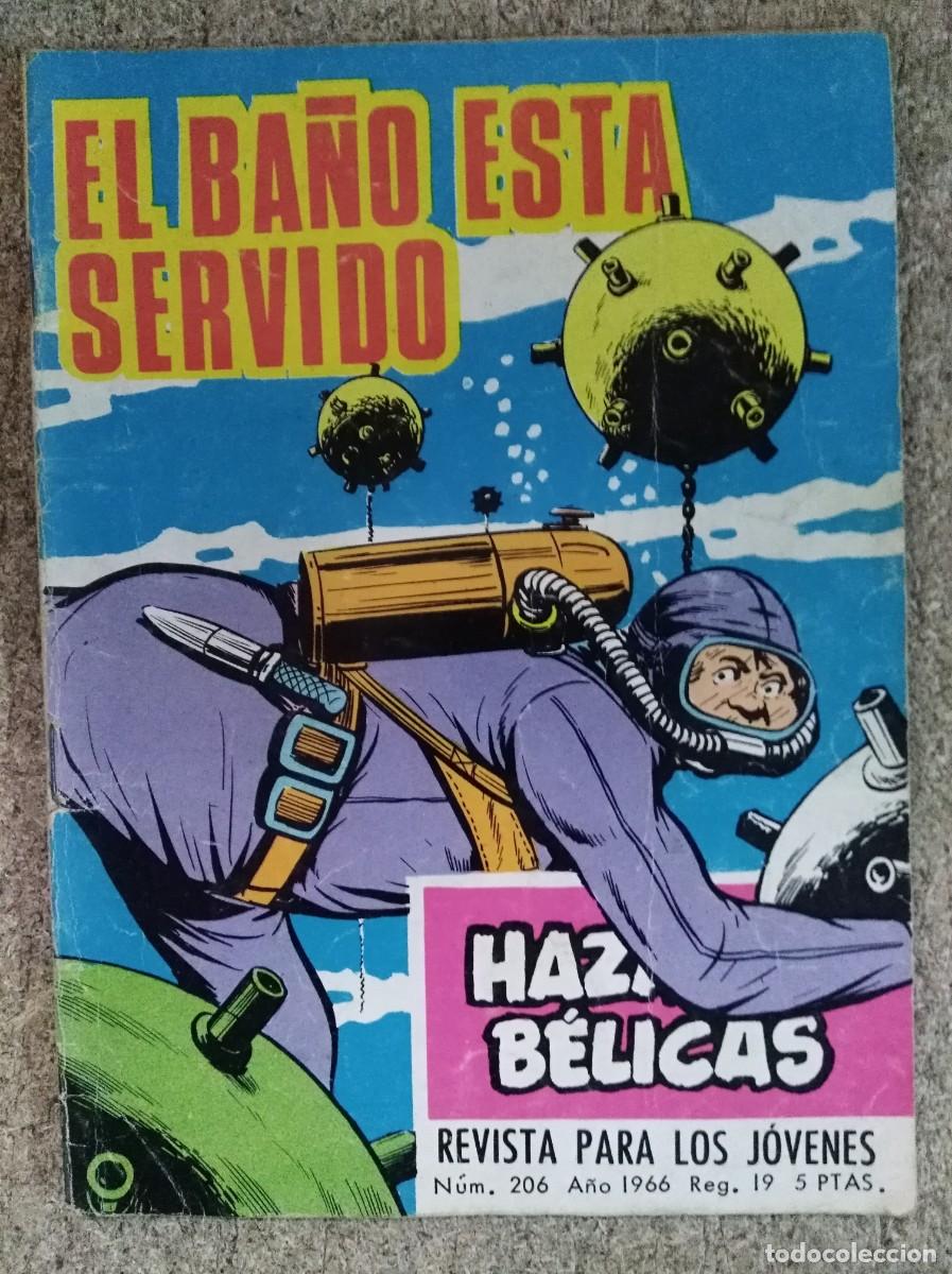Tebeos: Haza&ntilde;as Belicas 206.Gorila.El ba&ntilde;o esta servido.Ediciones Toray