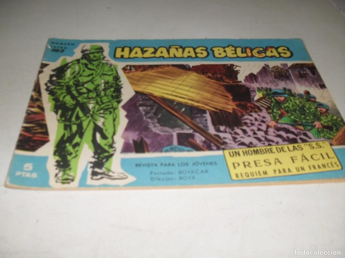 Tebeos: HAZA&Ntilde;AS BELICAS,S.AZUL,N&ordm; 193,UN HOMBRE DE LA SS,DE BOIX,DE 370.TORAY,1957