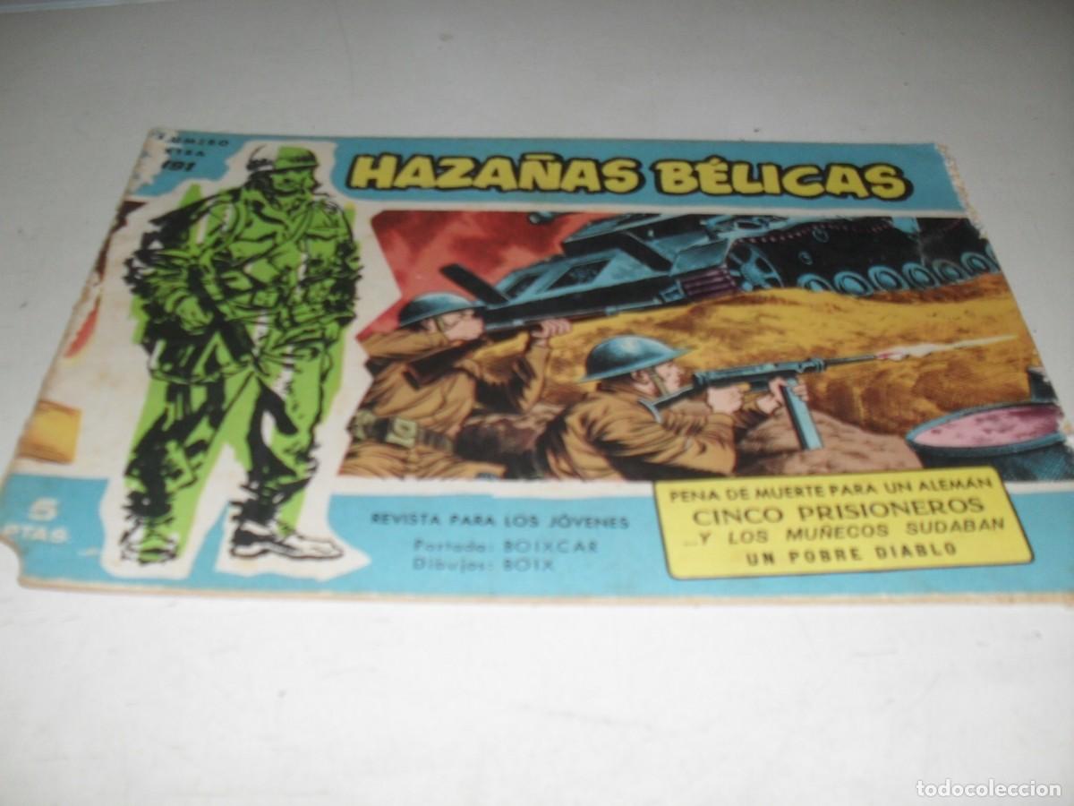 Tebeos: HAZA&Ntilde;AS BELICAS,S.AZUL,N&ordm; 191,PENA DE MUERTE PARA UN ALEMAN,DE BOIX,DE 370.TORAY,1957