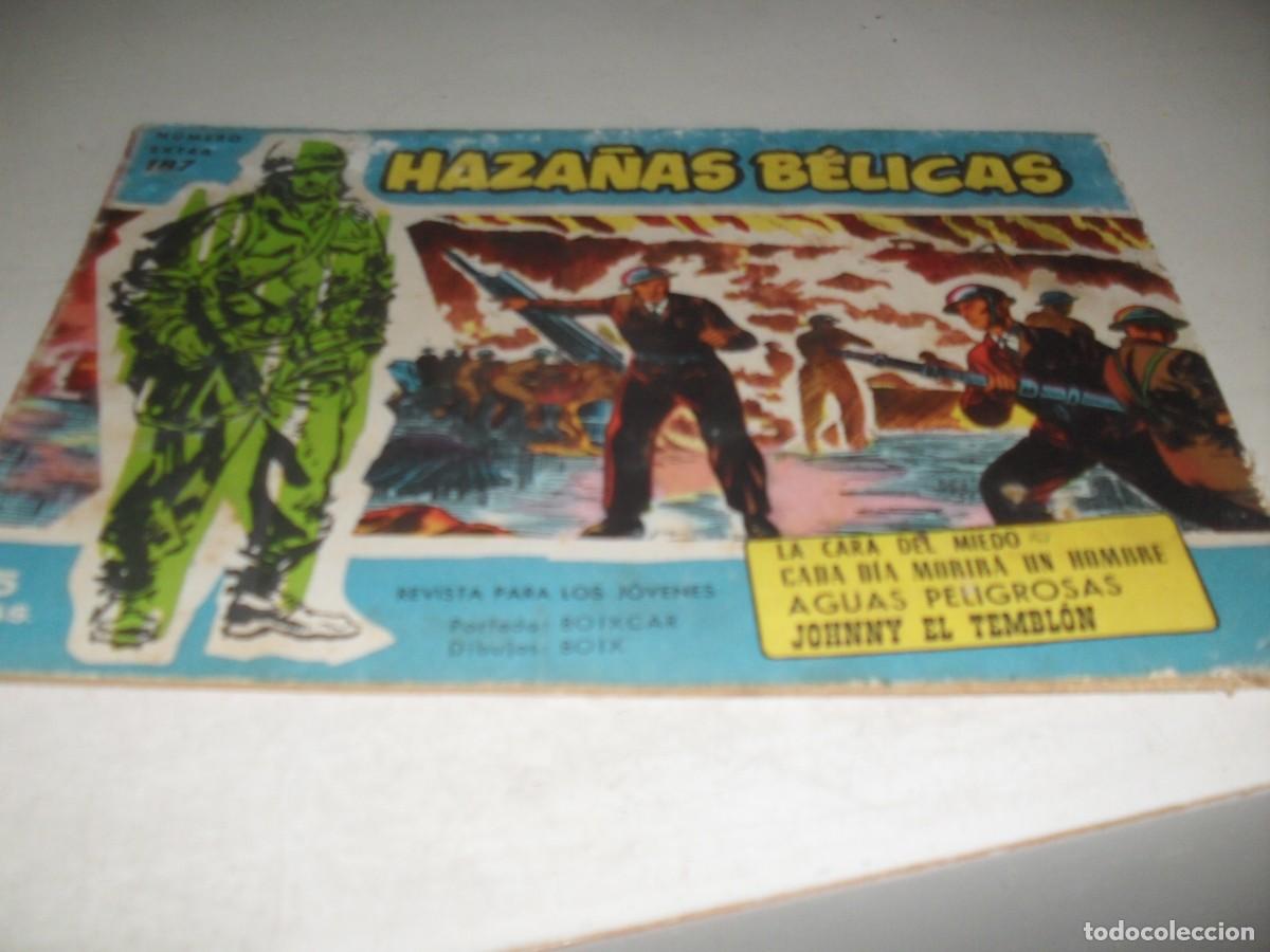 Tebeos: HAZA&Ntilde;AS BELICAS,S.AZUL,N&ordm; 187,LA CARA DEL MIEDO,DE BOIX,DE 370.TORAY,1957
