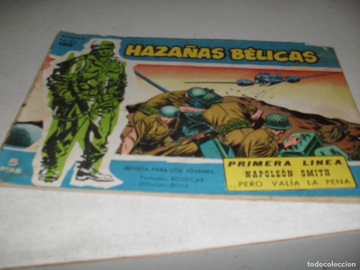 Tebeos: HAZA&Ntilde;AS BELICAS,S.AZUL,N&ordm; 186,PRIMERA LINEA,DE BOIX,DE 370.TORAY,1957
