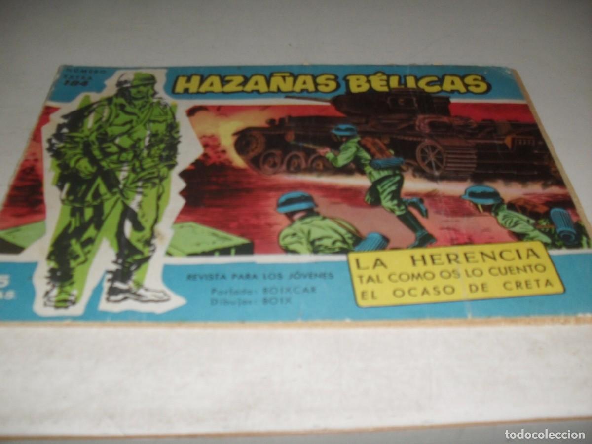 Tebeos: HAZA&Ntilde;AS BELICAS,S.AZUL,N&ordm; 184,LA HERENCIA,DE BOIX,DE 370.TORAY,1957