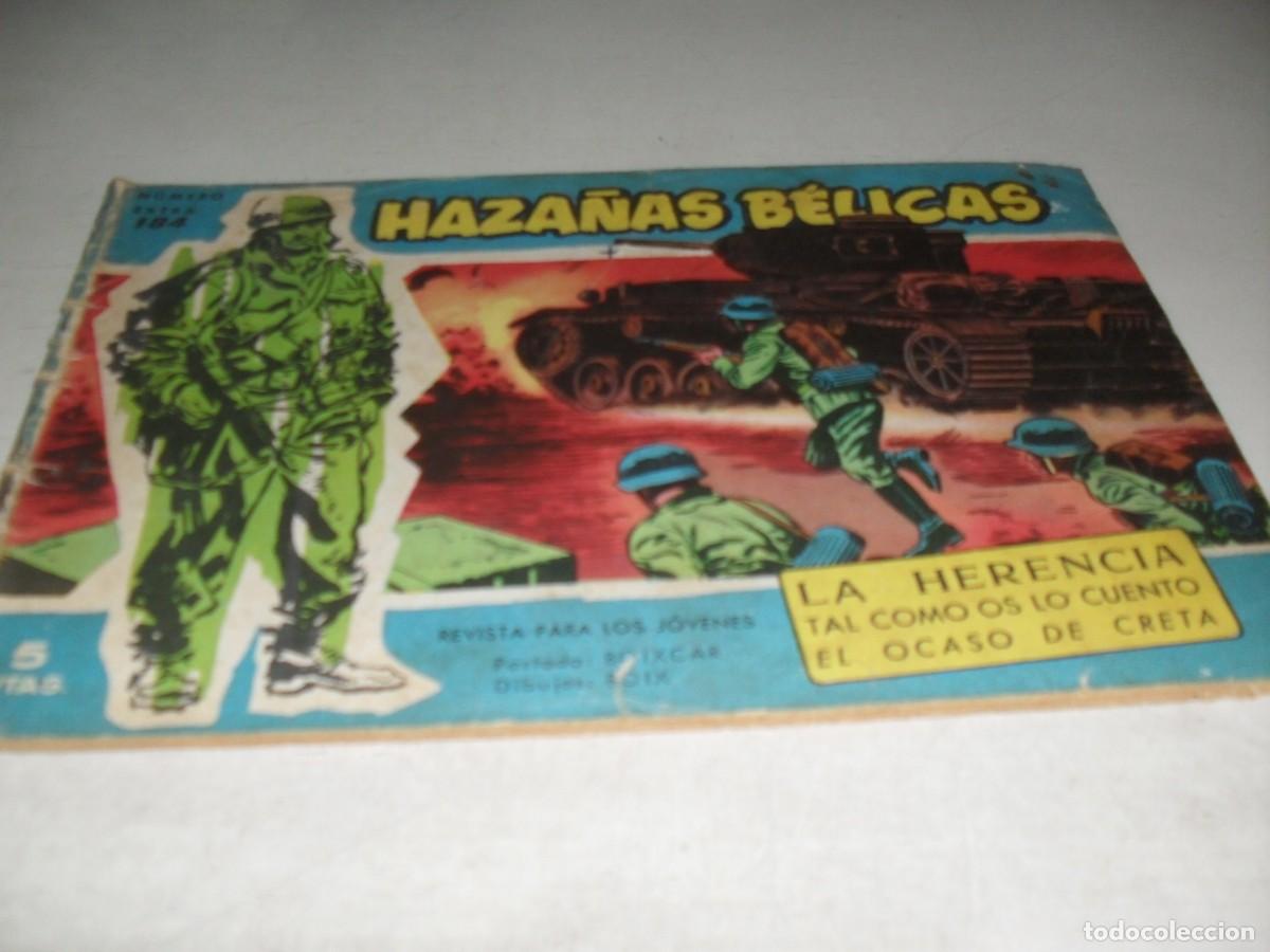 Tebeos: HAZA&Ntilde;AS BELICAS,S.AZUL,N&ordm; 184,LA HERENCIA,DE BOIX,DE 370.TORAY,1957