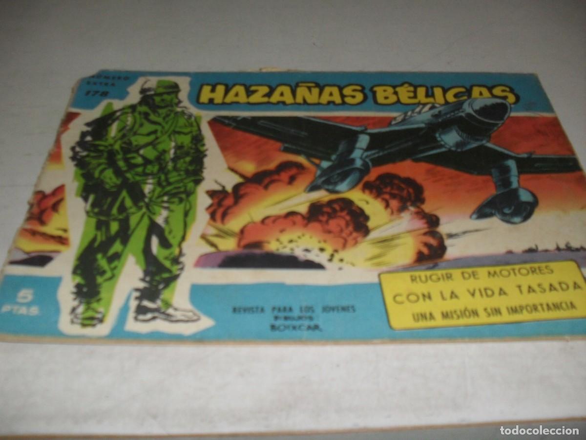Tebeos: HAZA&Ntilde;AS BELICAS,S.AZUL,N&ordm; 178,RUGIR DE MOTORES,DE BOIX,DE 370.TORAY,1957