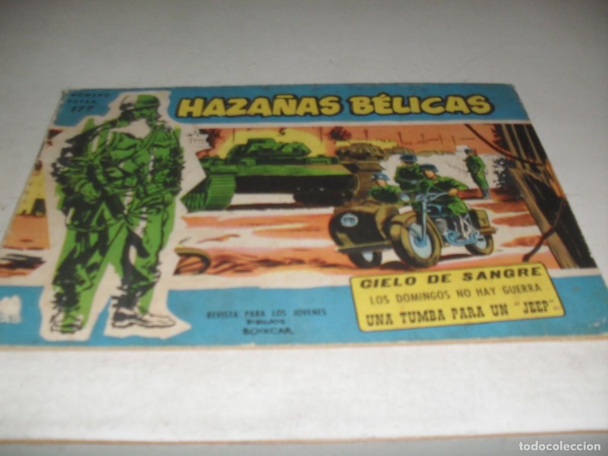 Tebeos: HAZA&Ntilde;AS BELICAS,S.AZUL,N&ordm; 177,CIELO DE SANGRE,DE BOIX,DE 370.TORAY,1957