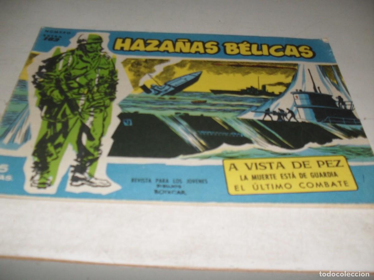 Tebeos: HAZA&Ntilde;AS BELICAS,S.AZUL,N&ordm; 163,CON PUBLICIDAD DE HAZA&Ntilde;AS DEL OESTE EN CONTRAPORTADA,DE 370.TORAY,1957