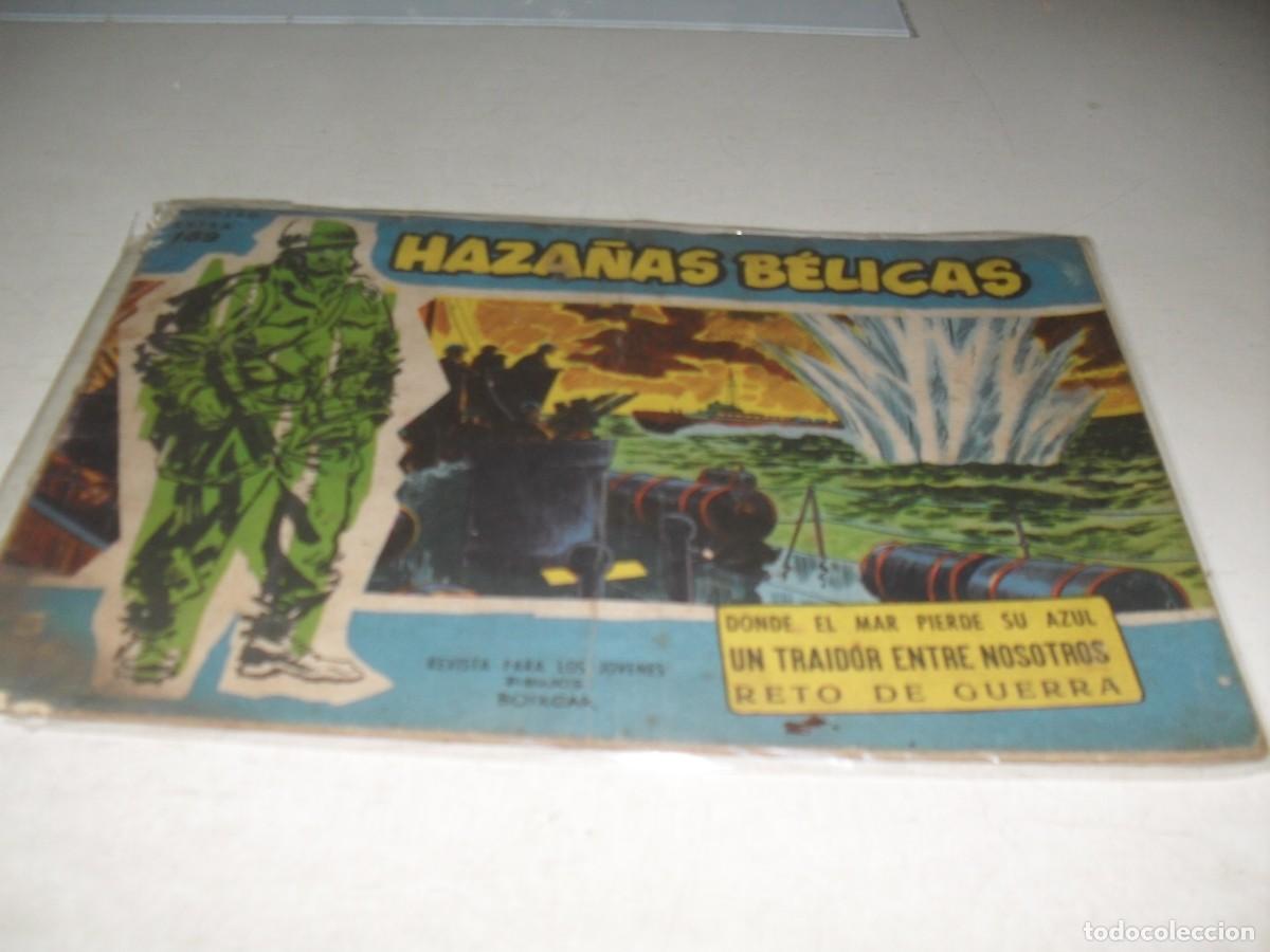 Tebeos: HAZA&Ntilde;AS BELICAS,S.AZUL,N&ordm; 159,CON PUBLICIDAD DE HAZA&Ntilde;AS DEL OESTE EN CONTRAPORTADA,DE 370.TORAY,1957