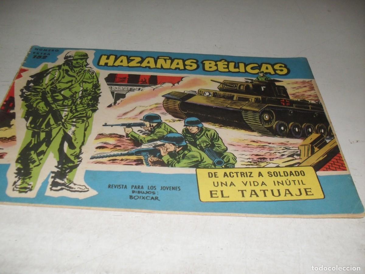 Tebeos: HAZA&Ntilde;AS BELICAS,S.AZUL,N&ordm; 152,CON PUBLICIDAD DE RELATOS DE GUERRA EN CONTRAPORTADA,DE 370.TORAY,1957